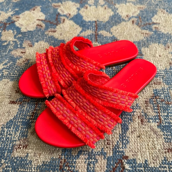 Rothy's Shoes - Rothy's Three Strap Fringe Sandals 6